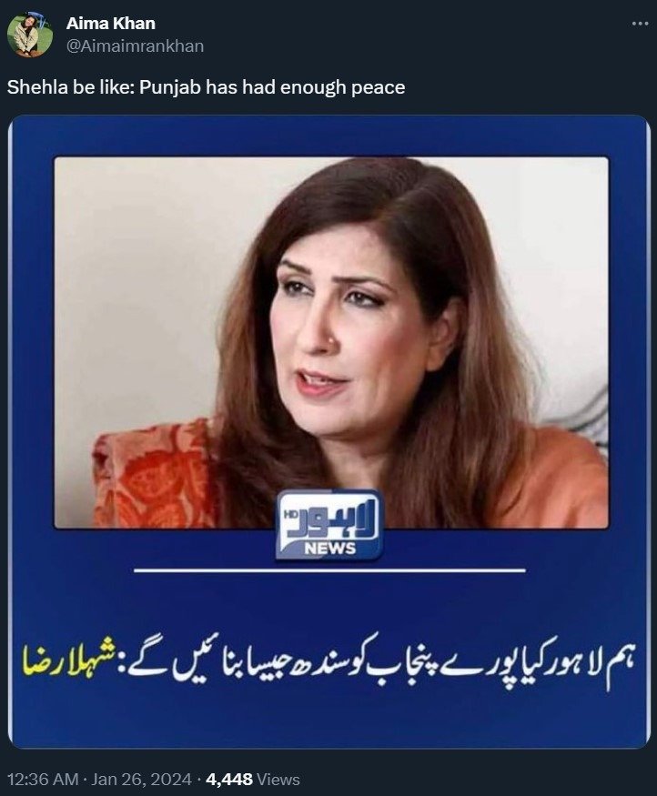 punjab into sindh reactions